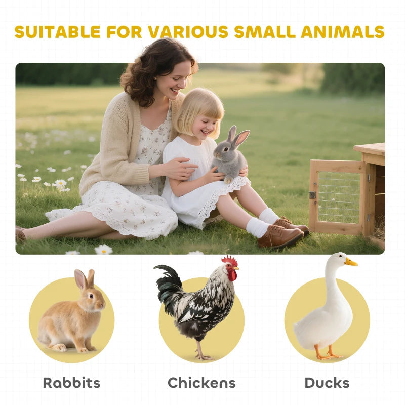 KFX-1972541 Outdoor Animal Shelter with Openable Waterproof Roof for Small Pets