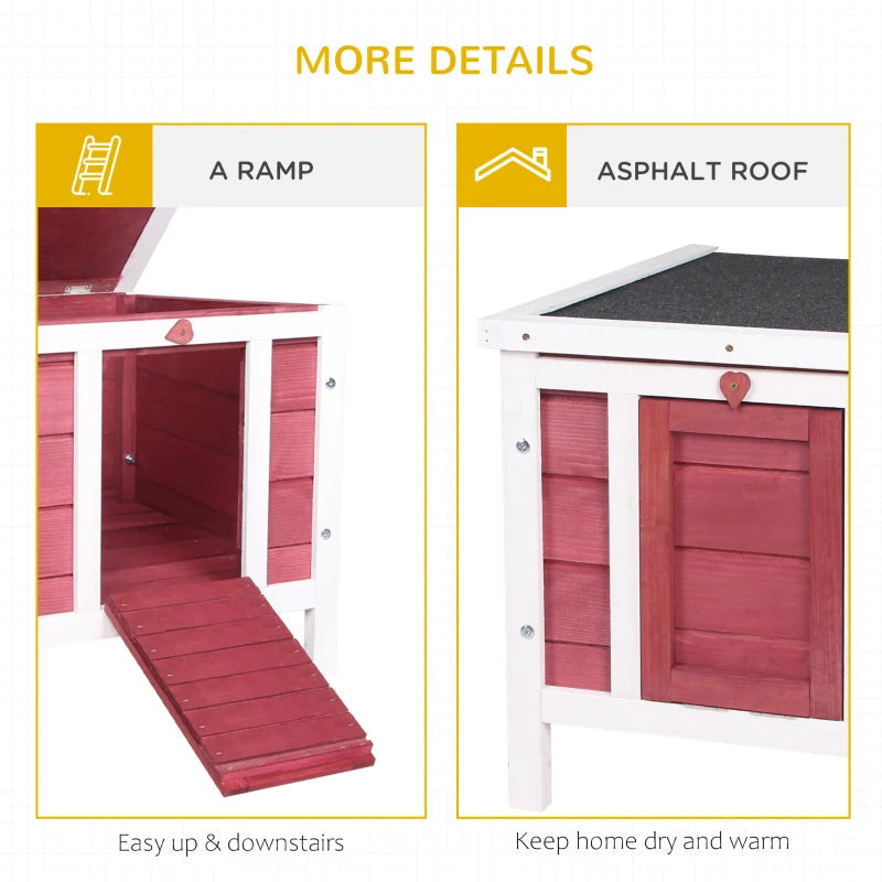 KFX-1972541 Outdoor Animal Shelter with Openable Waterproof Roof for Small Pets