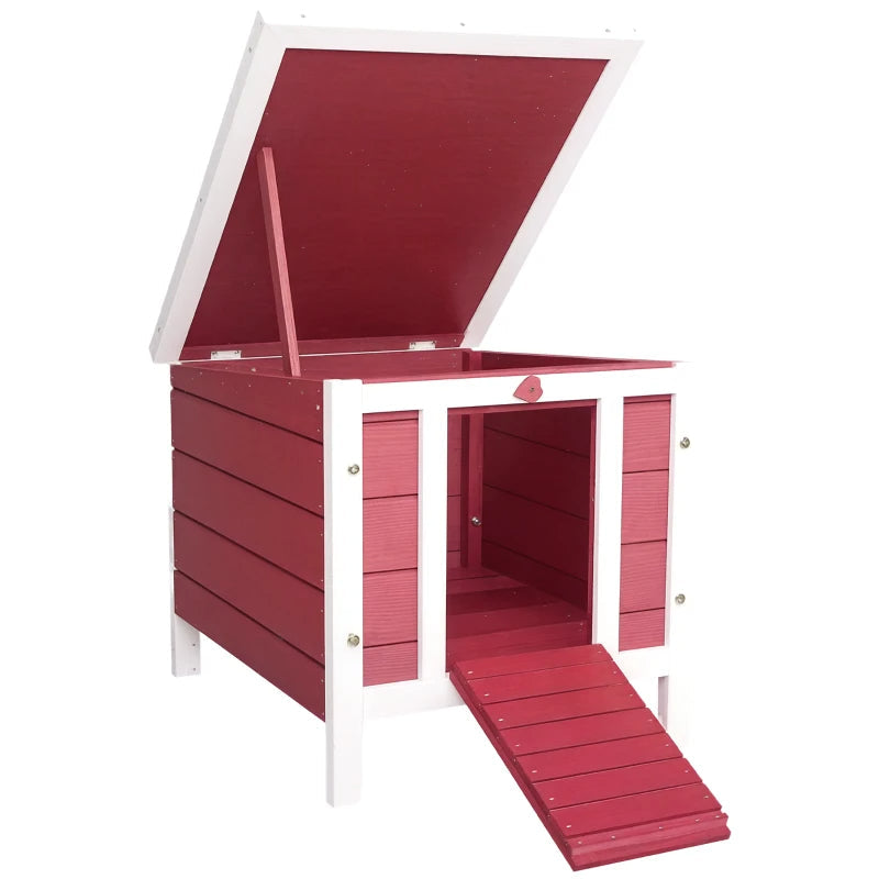 KFX-1972541 Outdoor Animal Shelter with Openable Waterproof Roof for Small Pets