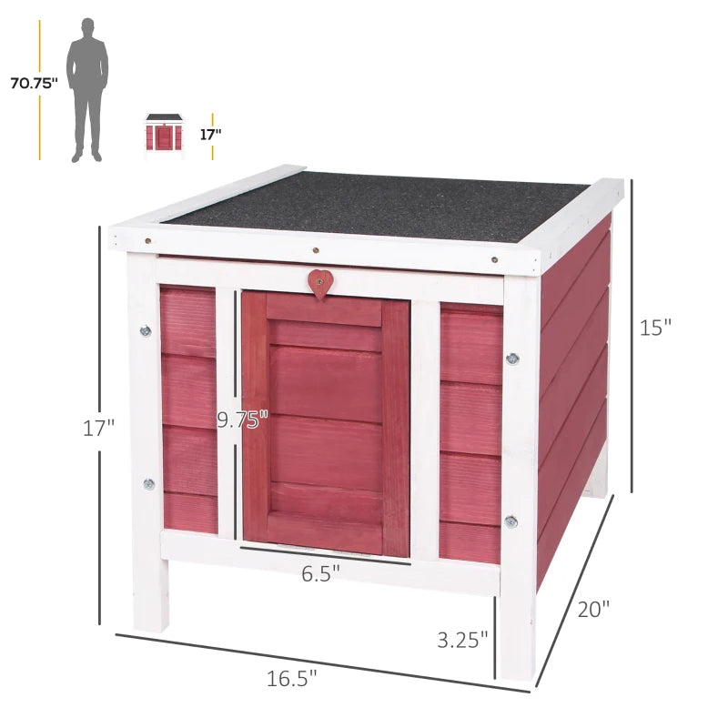 KFX-1972541 Outdoor Animal Shelter with Openable Waterproof Roof for Small Pets