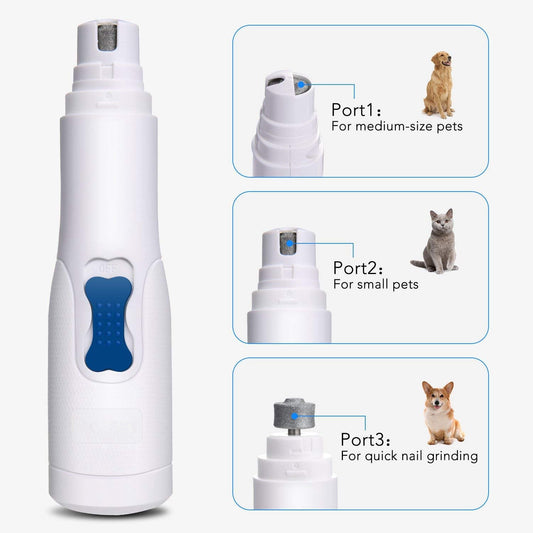KFX-1972669 Electric Automatic Nail Polisher for Pets - ABS Material, White, Compact Design