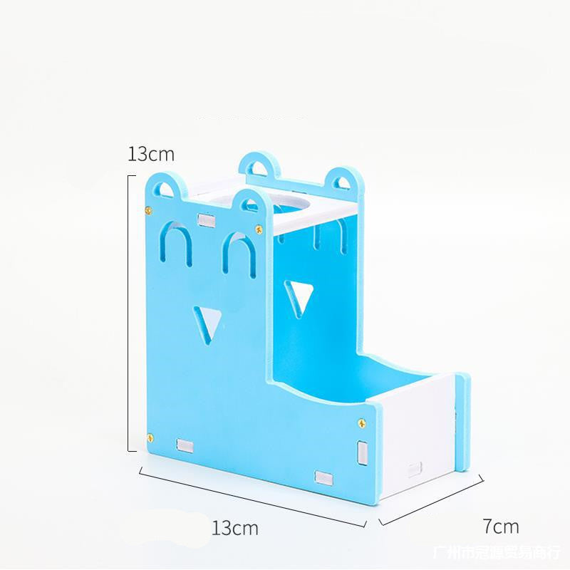 KFX-1972925 Automatic Hamster Water Bottle with Food Basin and Mini Sleeping Nest - Non-Toxic, Durable Design, 80ml Capacity