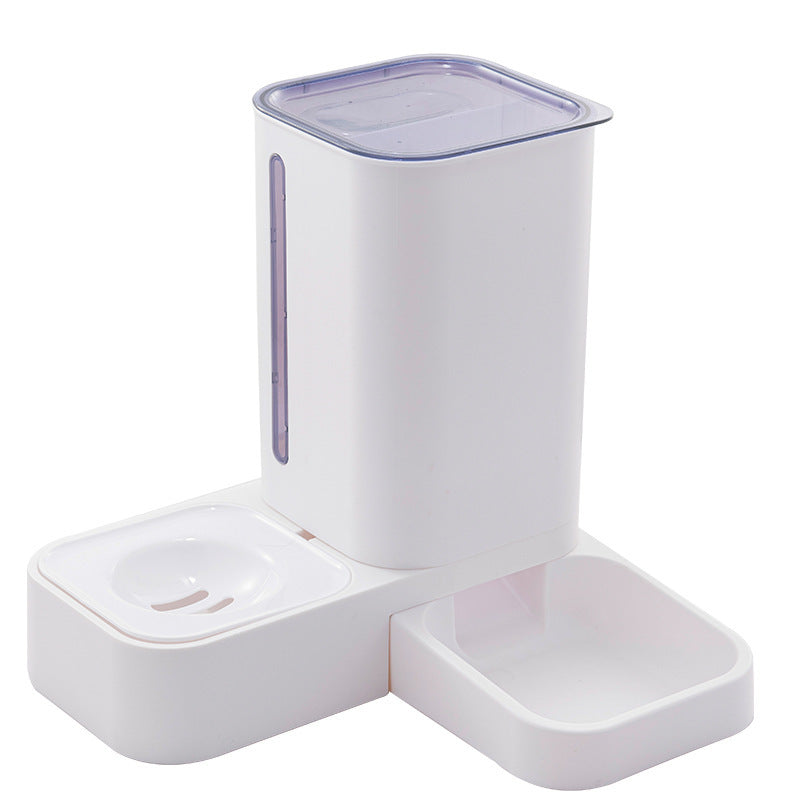 KFX-1973053 Automatic Pet Water Dispenser with Double Plastic Bowls - Grey, Blue, Purple - 32x31x32cm