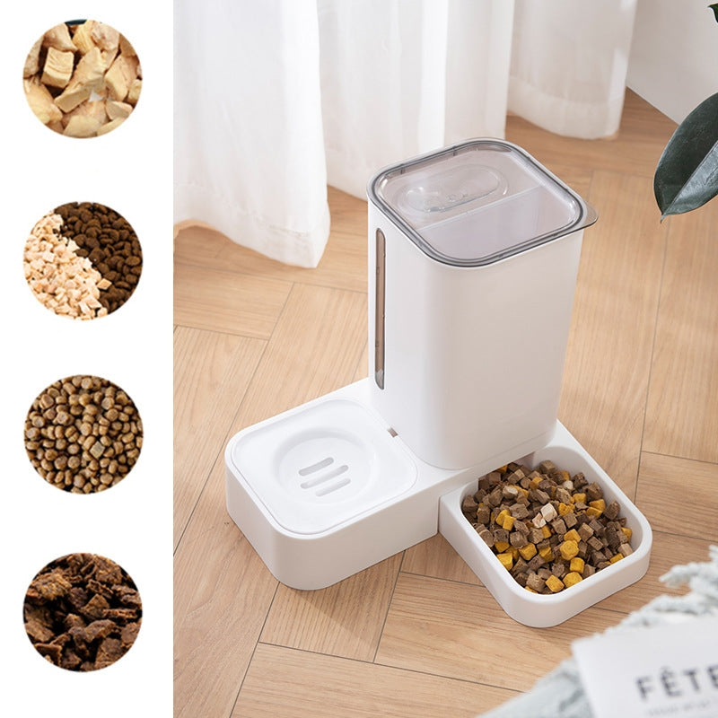 KFX-1973053 Automatic Pet Water Dispenser with Double Plastic Bowls - Grey, Blue, Purple - 32x31x32cm