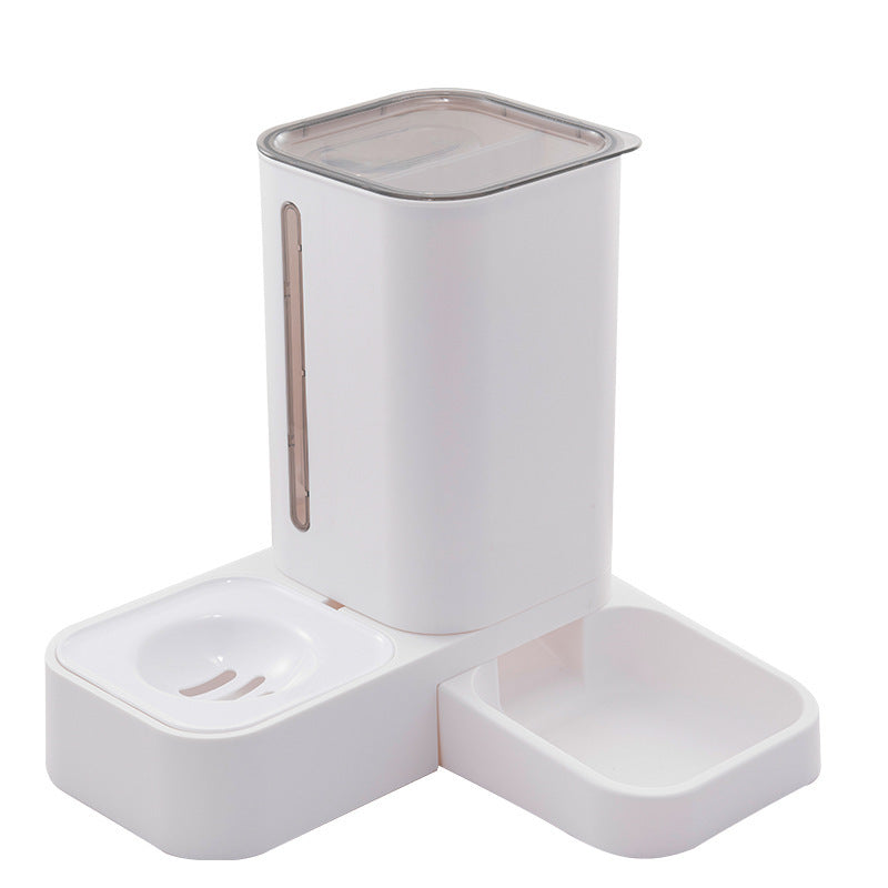 KFX-1973053 Automatic Pet Water Dispenser with Double Plastic Bowls - Grey, Blue, Purple - 32x31x32cm