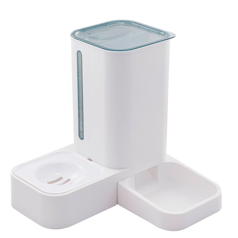 KFX-1973053 Automatic Pet Water Dispenser with Double Plastic Bowls - Grey, Blue, Purple - 32x31x32cm
