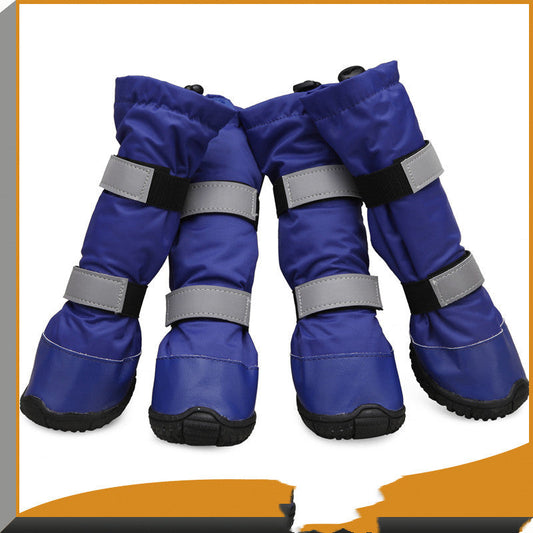 KFX-1973693 Waterproof Pet Rain Boots for Large Dogs, Durable Beef Tendon Fabric, Sizes XS to XXL