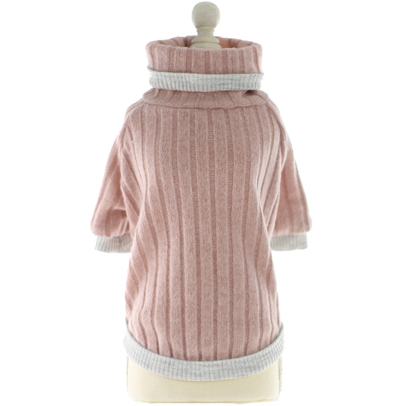 KFX-1974845 Cozy Two-Piece Dog Costume for Small Pets in Pink, Blue, and Gray Cotton Styles