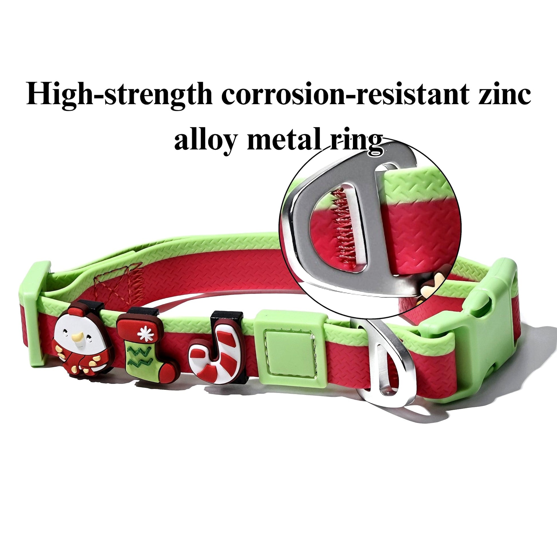 KFX-1976637 Dual-Color Embossed Dog Leash Set with 12 Customizable Accessories