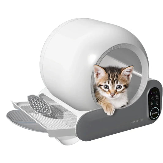 KFX-197843 Extra Large Smart Self-Cleaning Cat Litter Box with APP Control and Durable Plastic Design, 10kg Capacity