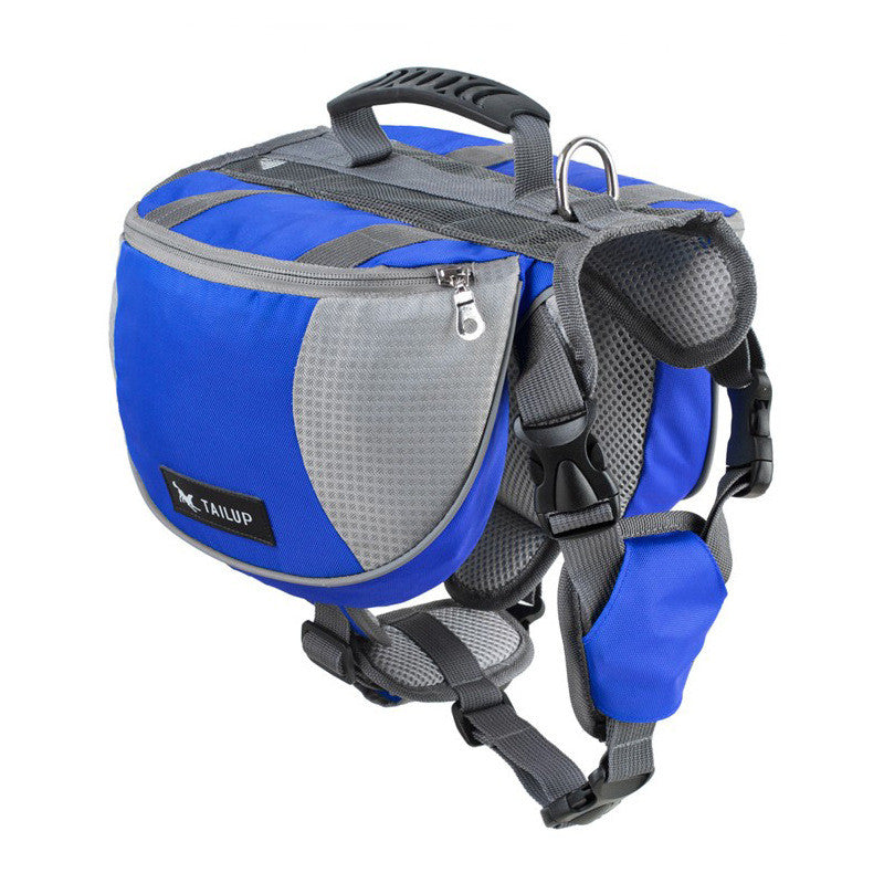 KFX-1979069 Pet Outdoor Oxford Cloth Backpack for Small to Large Dogs - Versatile Pannier in Red, Black, Orange, Blue