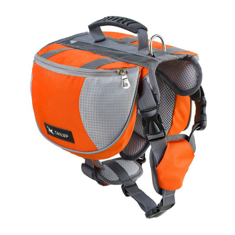 KFX-1979069 Pet Outdoor Oxford Cloth Backpack for Small to Large Dogs - Versatile Pannier in Red, Black, Orange, Blue