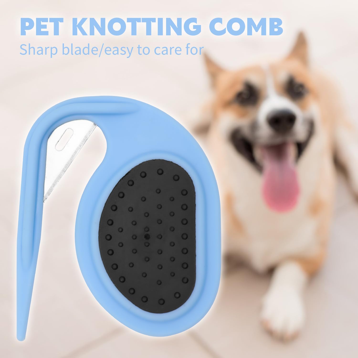 KFX-1980093 Pet Knotting Comb for Effortlessly Removing Tangled and Loose Fur for Dogs and Cats