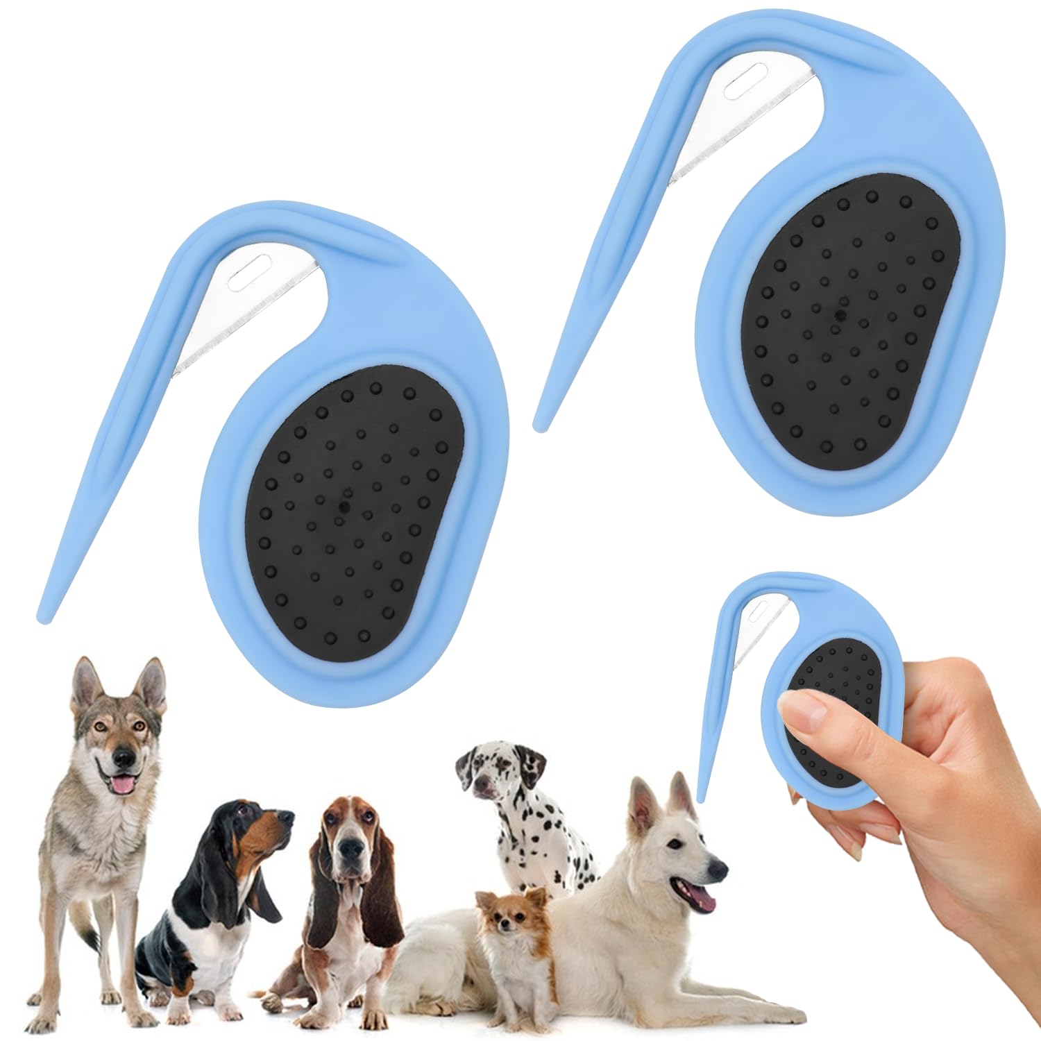 KFX-1980093 Pet Knotting Comb for Effortlessly Removing Tangled and Loose Fur for Dogs and Cats