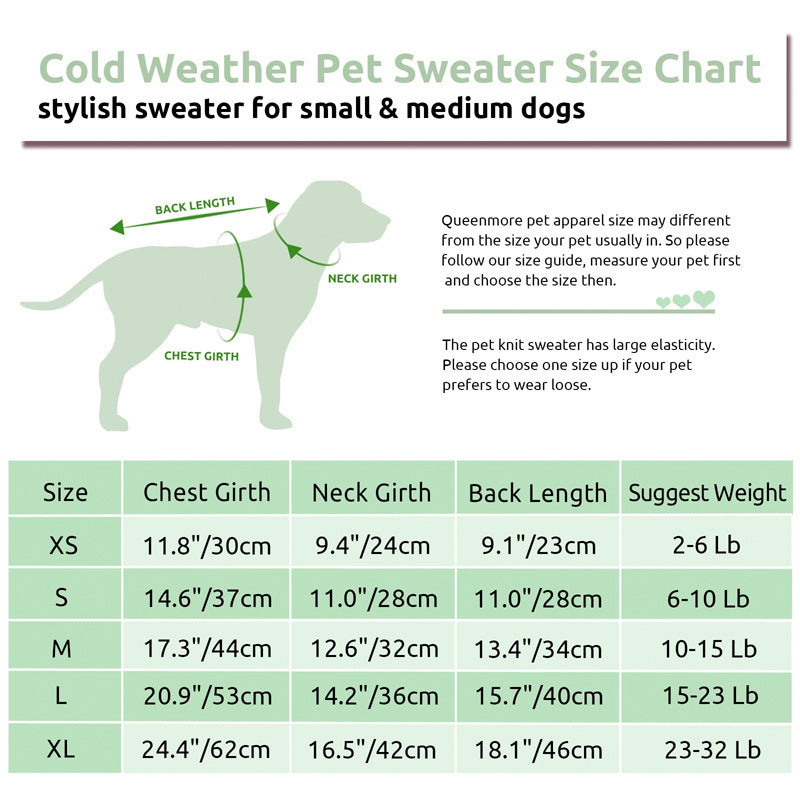 KFX-1980605 Cozy Knitted Dog Turtleneck Sweater for Autumn & Winter in Solid Colors