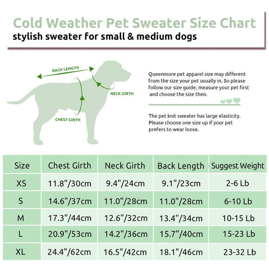 KFX-1980605 Cozy Knitted Dog Turtleneck Sweater for Autumn & Winter in Solid Colors