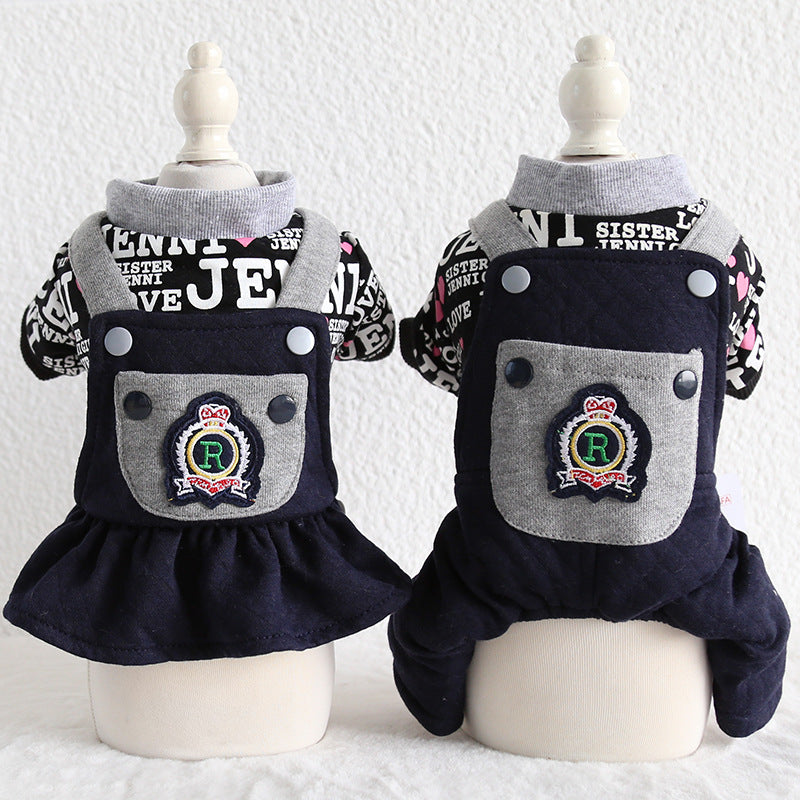 KFX-1980989 Couples and Pet Casual Cotton Clothing - Dog Outfits Available in Various Sizes