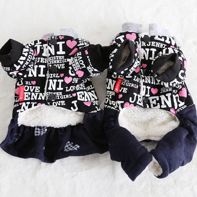 KFX-1980989 Couples and Pet Casual Cotton Clothing - Dog Outfits Available in Various Sizes