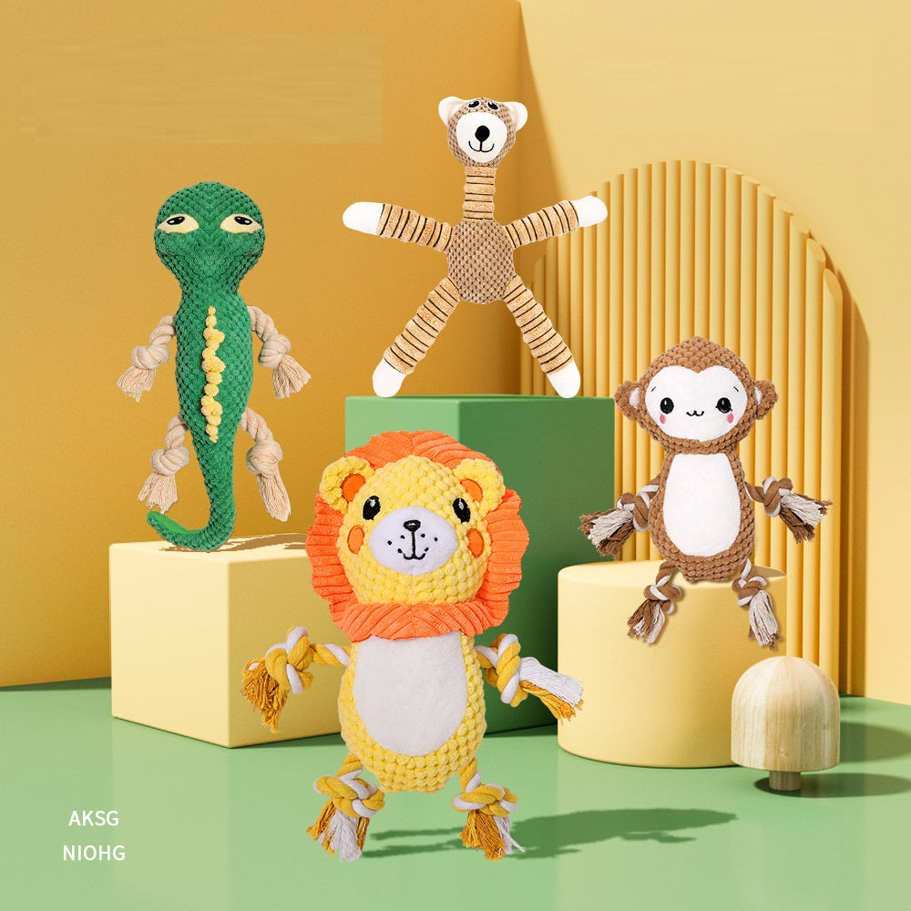 KFX-1983421 Lizard Plush Dog Toy - Bite-Resistant Molar Training Tool for Puppies and Small Dogs