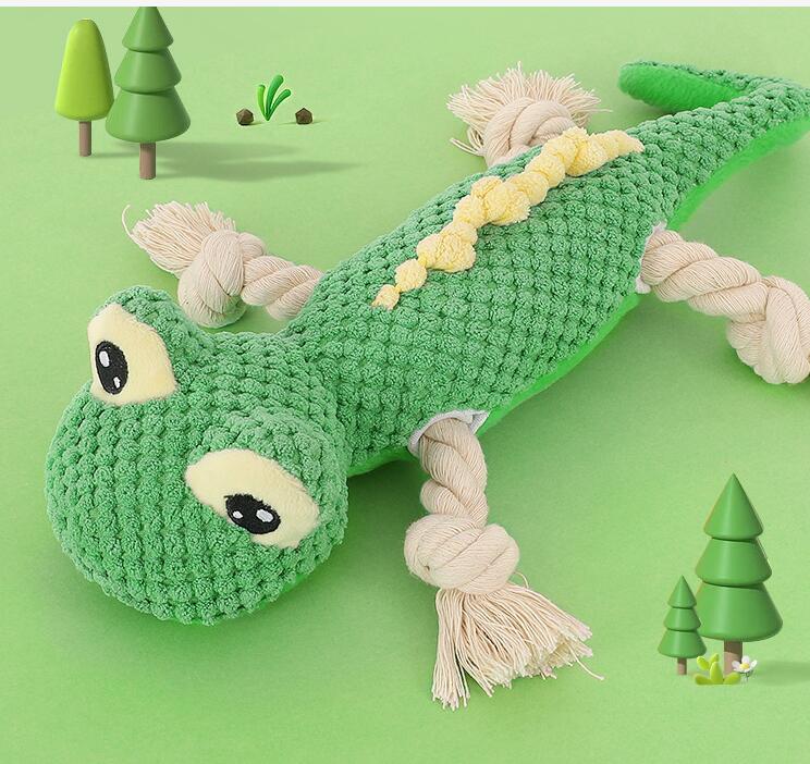 KFX-1983421 Lizard Plush Dog Toy - Bite-Resistant Molar Training Tool for Puppies and Small Dogs