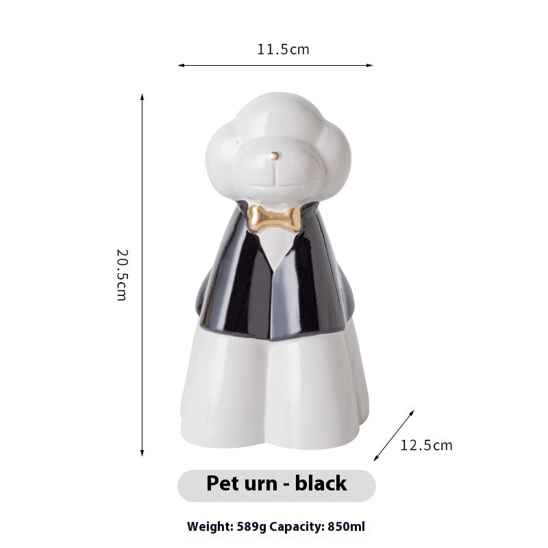 KFX-1988413 Handmade Ceramic Ash Urn for Pet Memorials and Souvenir Keepsakes