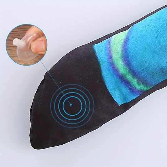 KFX-1989821 Plush Snake Shape Dog Squeaky Toy - Durable Interactive Chew Toy for Pets