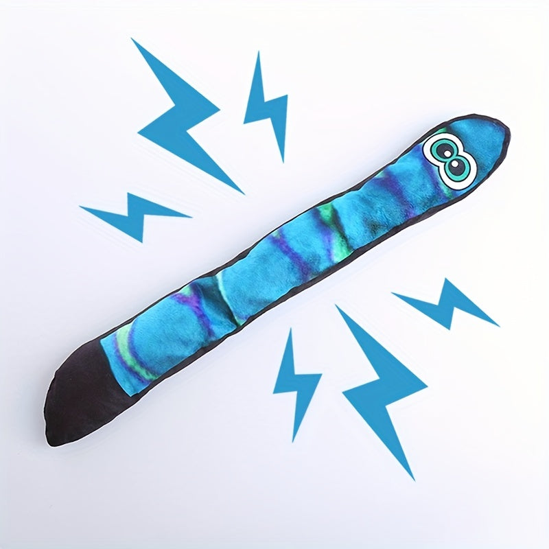 KFX-1989821 Plush Snake Shape Dog Squeaky Toy - Durable Interactive Chew Toy for Pets