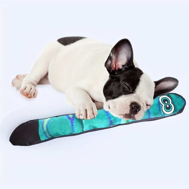 KFX-1989821 Plush Snake Shape Dog Squeaky Toy - Durable Interactive Chew Toy for Pets