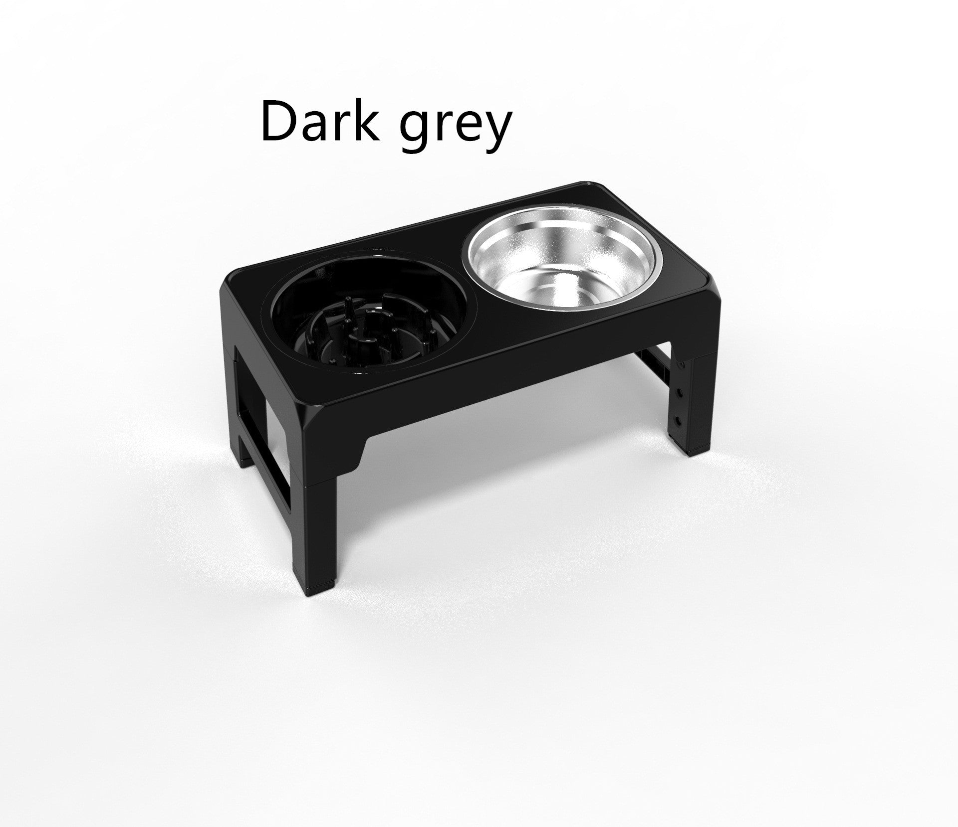 KFX-1992125 Adjustable Plastic Lifting Dog Bowl with Integrated Slow Feed Design