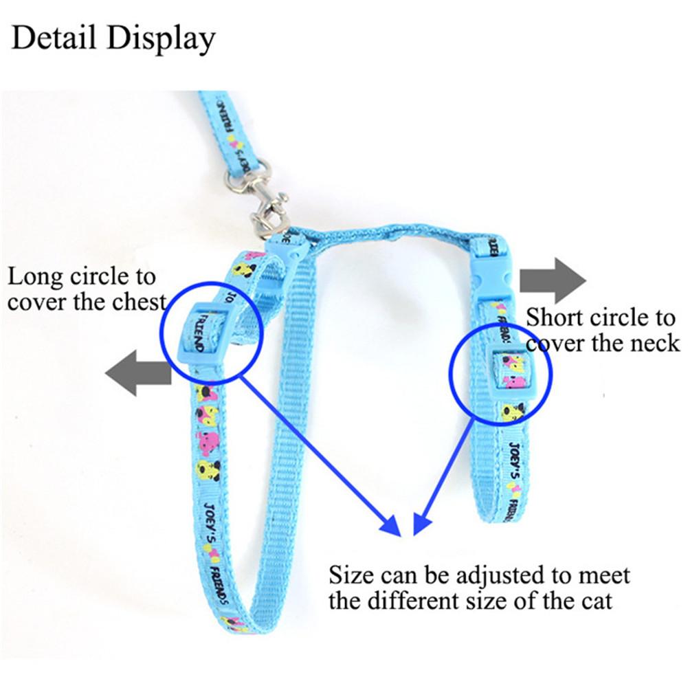 KFX-1993917 Adjustable Nylon Cat Vest Towing Rope with Chest Strap - Available in Various Colors