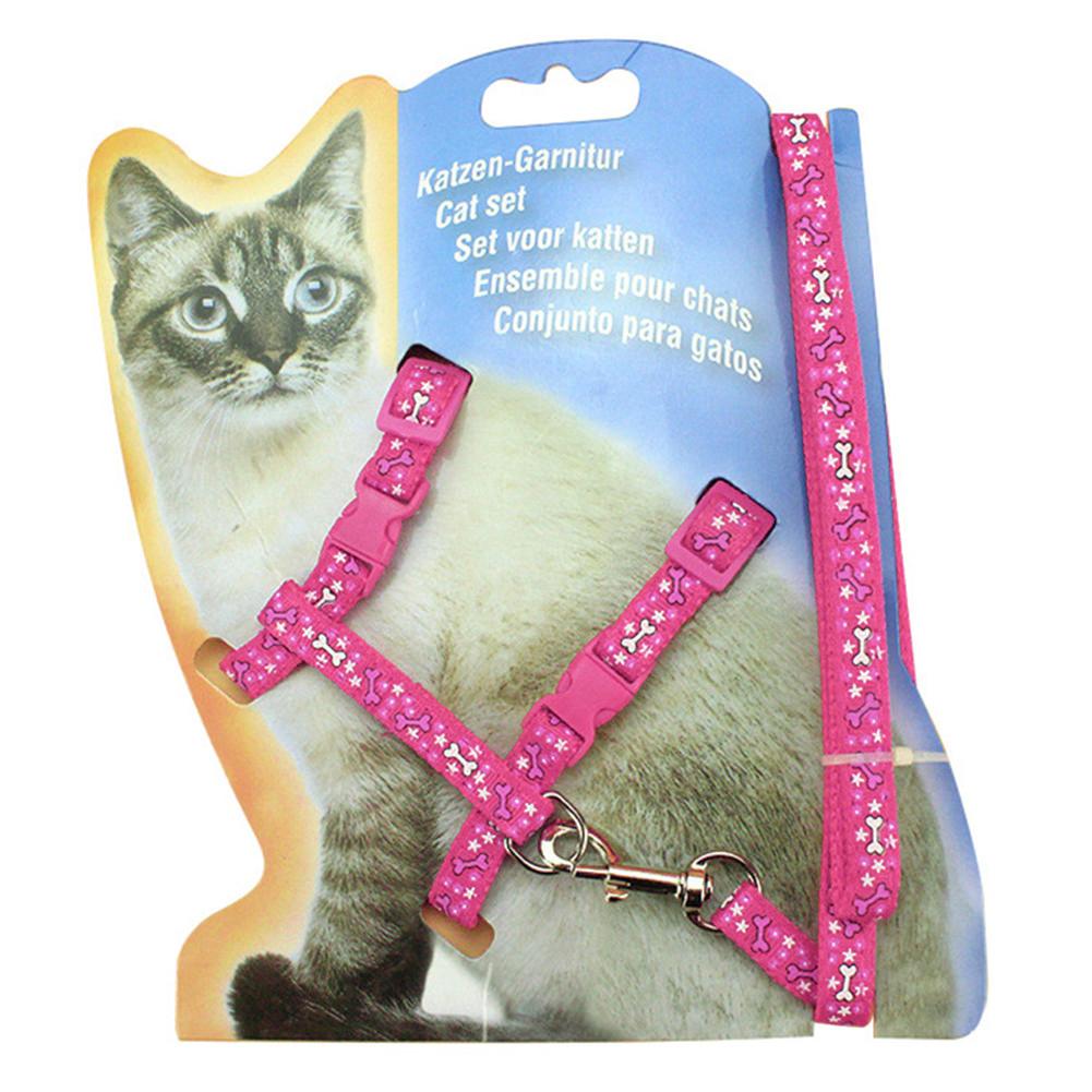 KFX-1993917 Adjustable Nylon Cat Vest Towing Rope with Chest Strap - Available in Various Colors