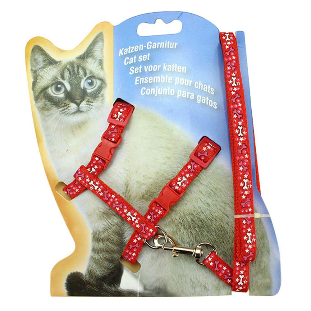 KFX-1993917 Adjustable Nylon Cat Vest Towing Rope with Chest Strap - Available in Various Colors