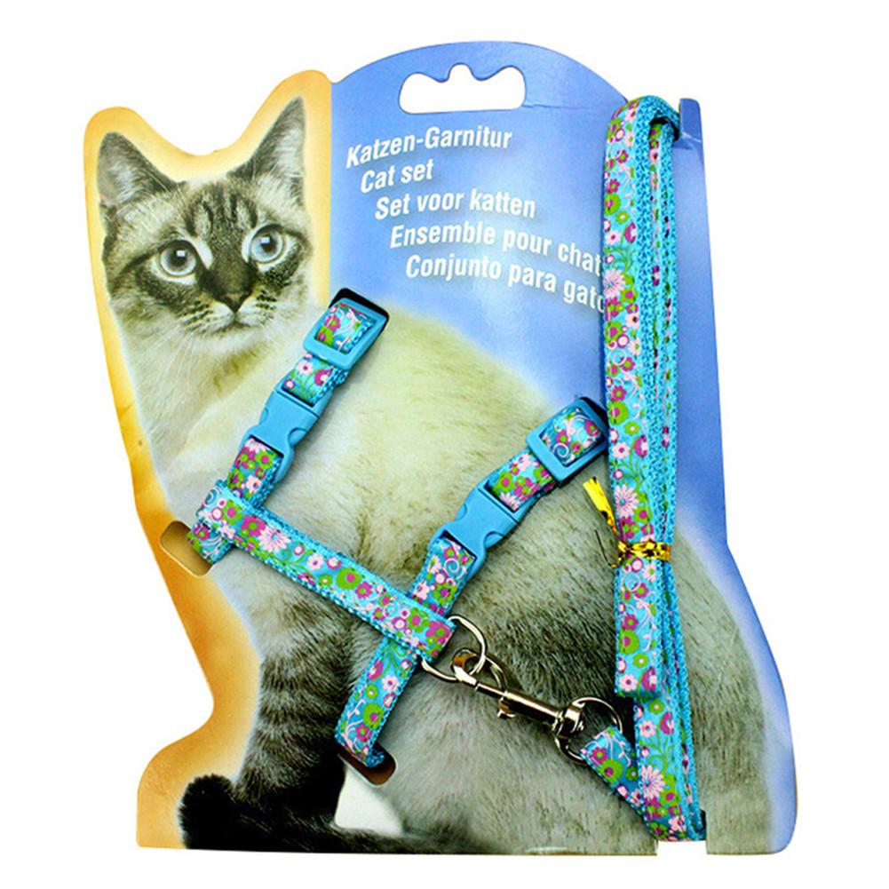 KFX-1993917 Adjustable Nylon Cat Vest Towing Rope with Chest Strap - Available in Various Colors