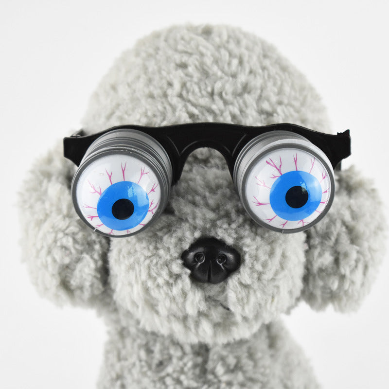 KFX-1995709 Stylish Round Lens Glasses for Pets - Colorful Headwear for Cats and Dogs