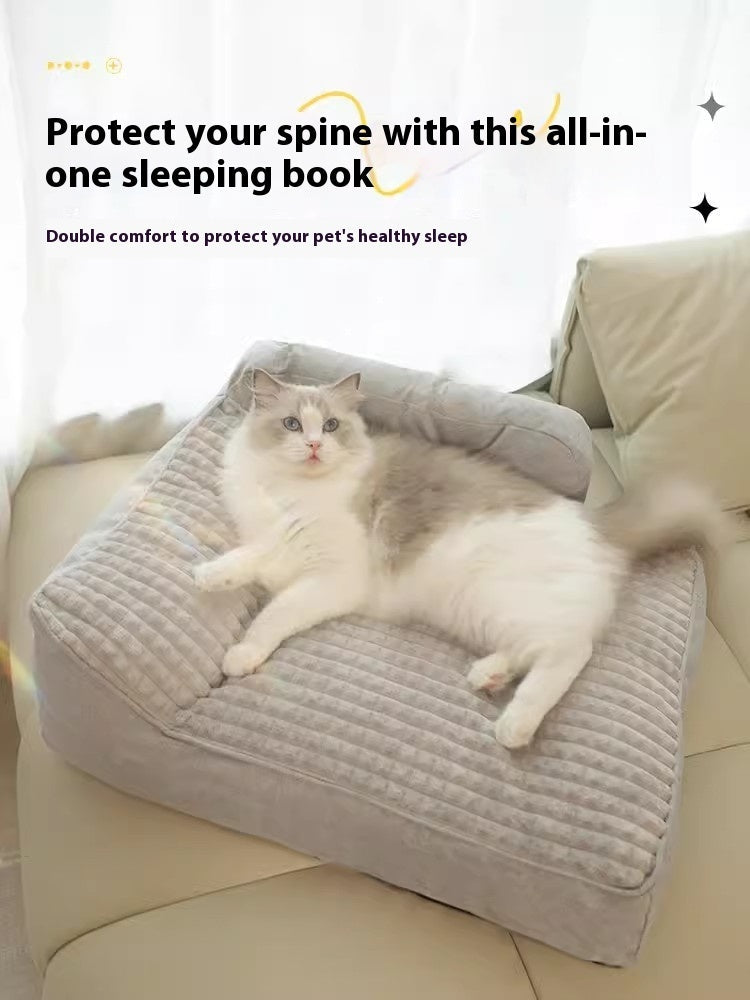 KFX-1997373 Cozy Four Seasons Removable & Washable Cat and Dog Bed with Elegant Gray Cushion