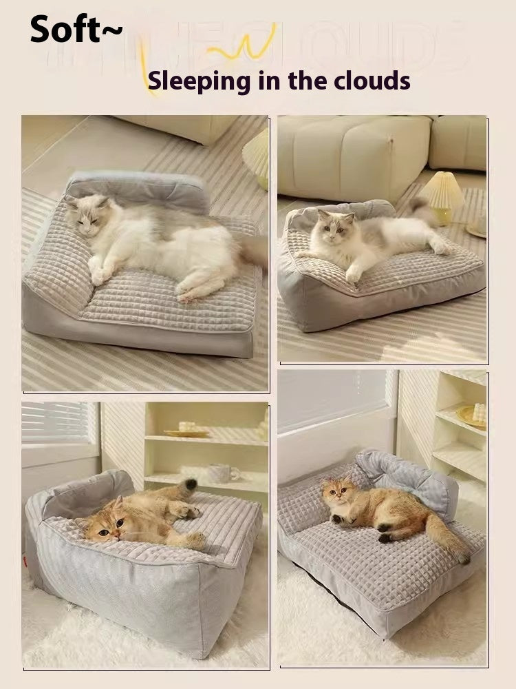 KFX-1997373 Cozy Four Seasons Removable & Washable Cat and Dog Bed with Elegant Gray Cushion