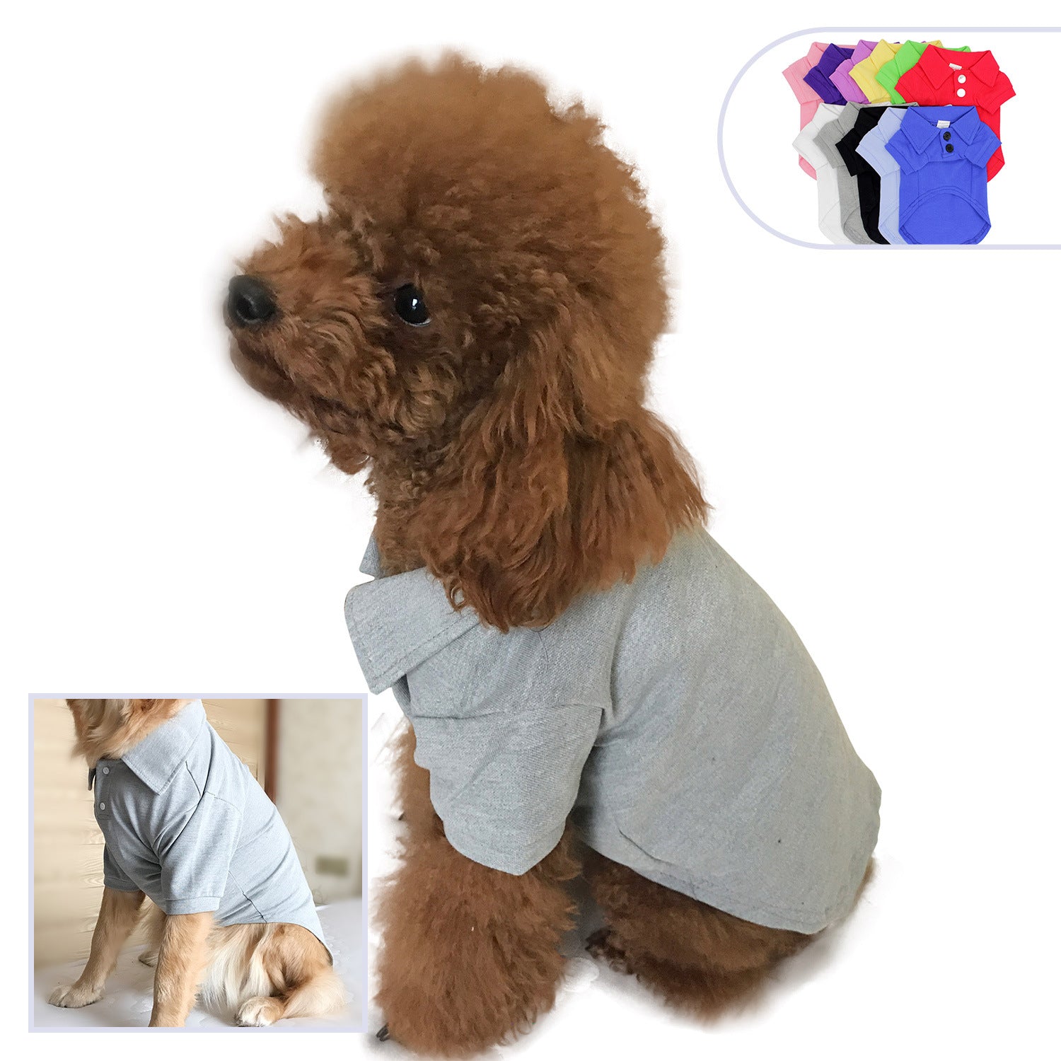 KFX-1998269 Cotton Polo Shirt for Pets - Stylish & Comfortable Outfits