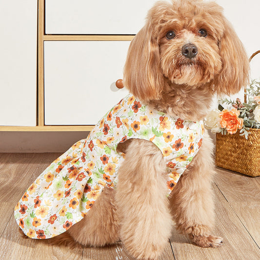 KFX-2000445 Breathable Pet Dog Princess Skirt with Cute Prints in Various Styles and Sizes