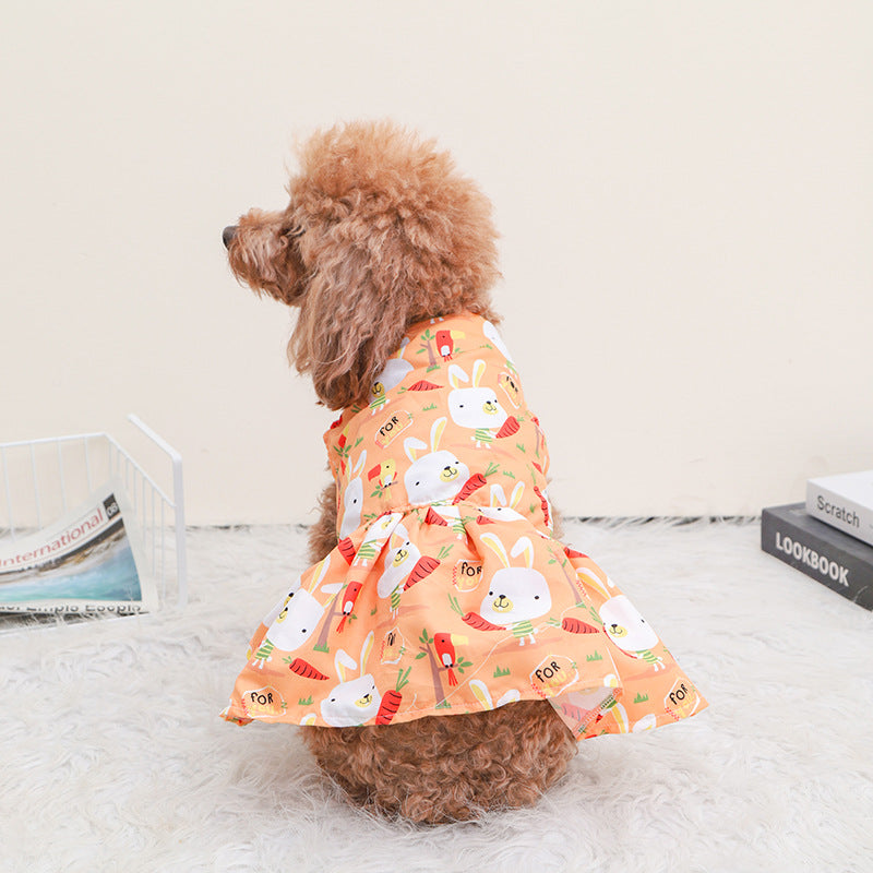KFX-2000445 Breathable Pet Dog Princess Skirt with Cute Prints in Various Styles and Sizes
