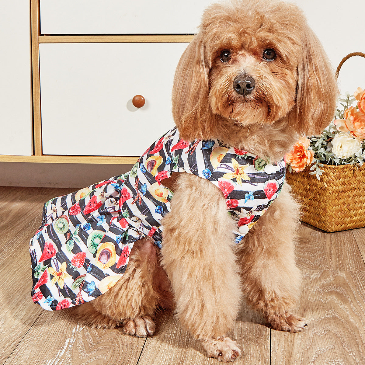 KFX-2000445 Breathable Pet Dog Princess Skirt with Cute Prints in Various Styles and Sizes