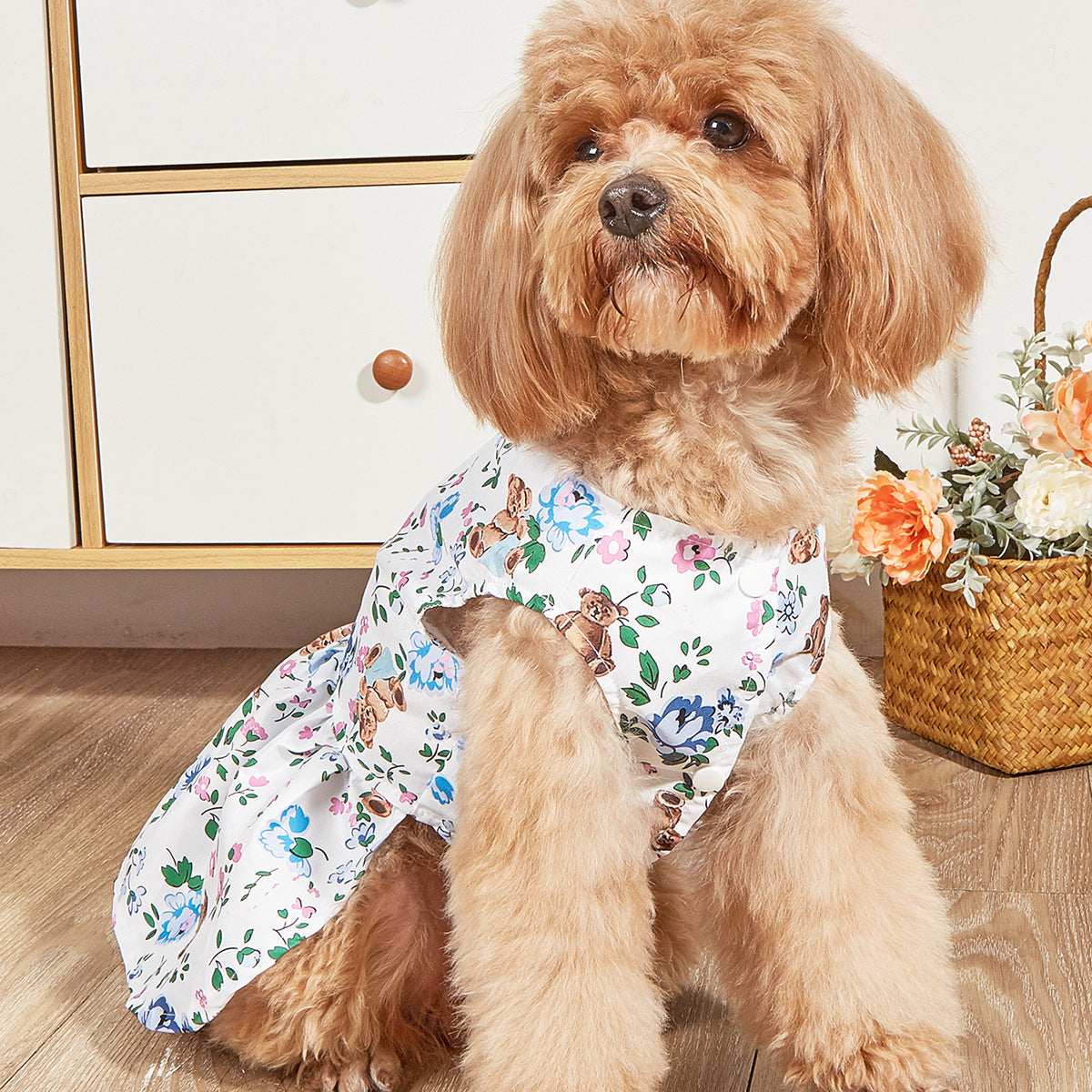 KFX-2000445 Breathable Pet Dog Princess Skirt with Cute Prints in Various Styles and Sizes