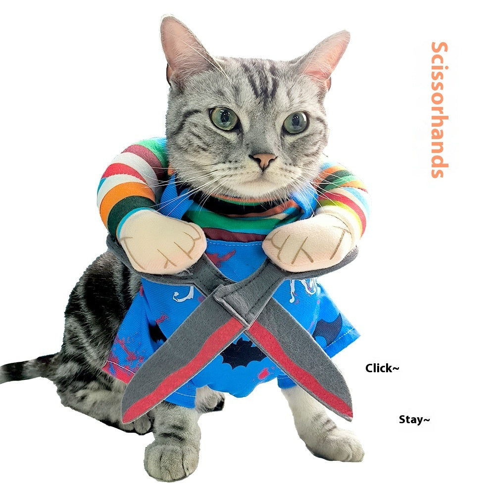 KFX-2001469 Adjustable Scissor Hand Cat and Dog Costume for Halloween and Christmas Events