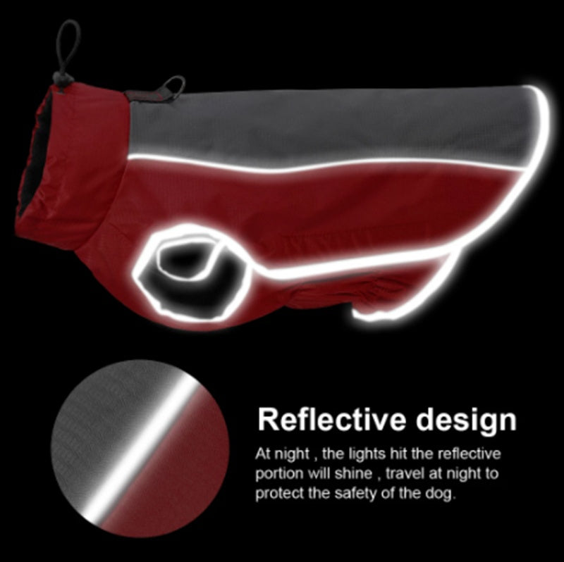 KFX-2002237 Reflective Waterproof Winter Jacket for Small to Large Dogs - Perfect for Bulldogs and French Bulldogs