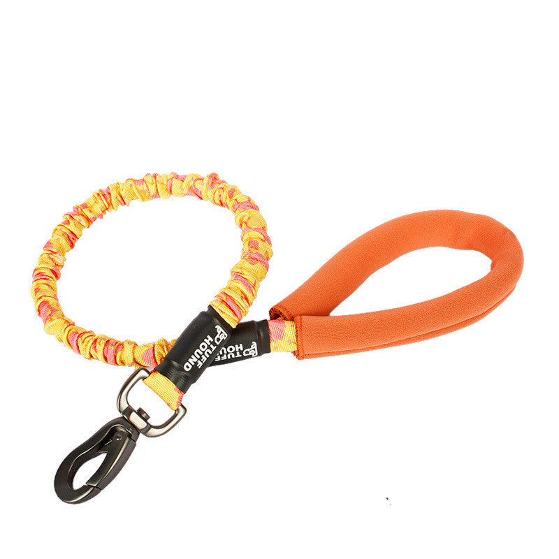 KFX-2003645 Adjustable Nylon Chain Dog Leash and Chest Harness, Scalable Length 75-150 cm