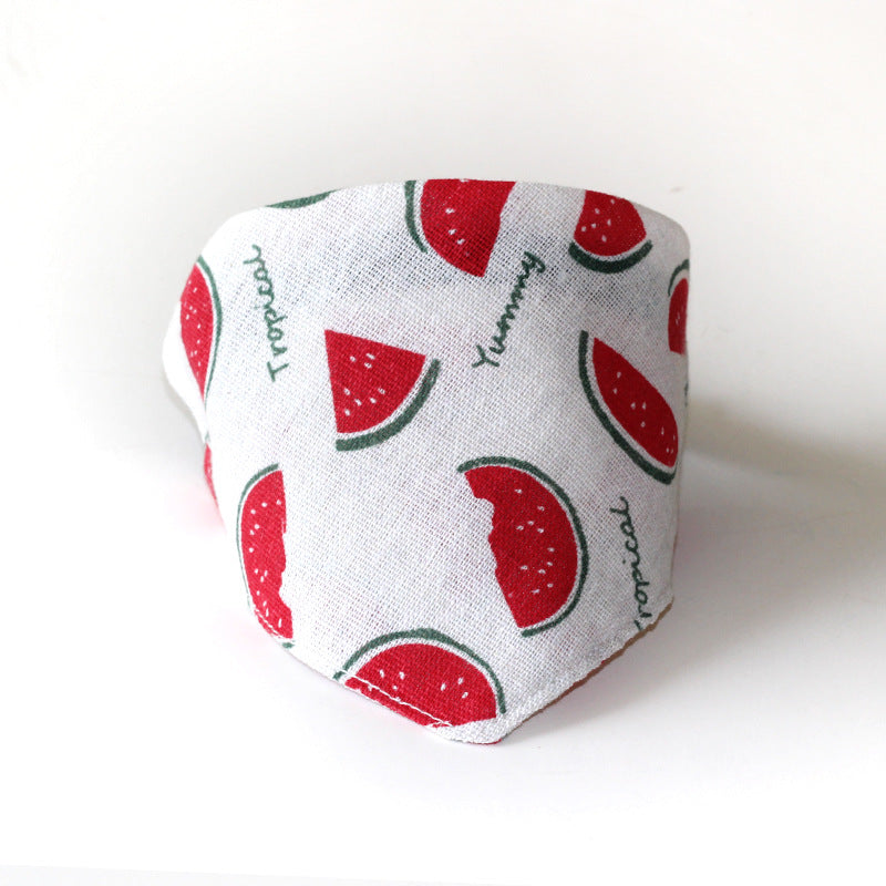 KFX-2007229 Geometric Triangle Dog Scarf & Cat Collar - Stylish Linen Accessory for Small Pets