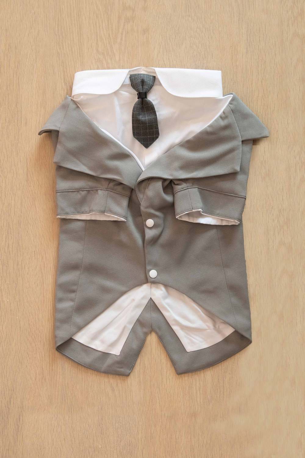 KFX-2007997 Navy Blue Pet Suit Dog Dress Tuxedo with Fake Two-Piece Design - Available in Multiple Sizes