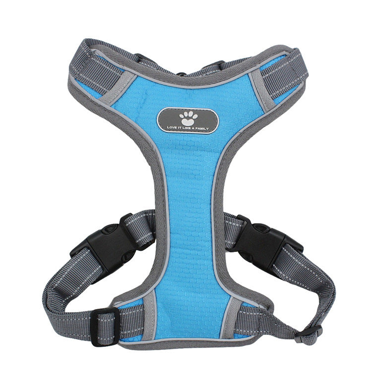 KFX-2008893 T-Shaped Explosion-Proof Chest Vest for Medium and Large Dogs – Breathable Oxford Cloth & Neoprene Design