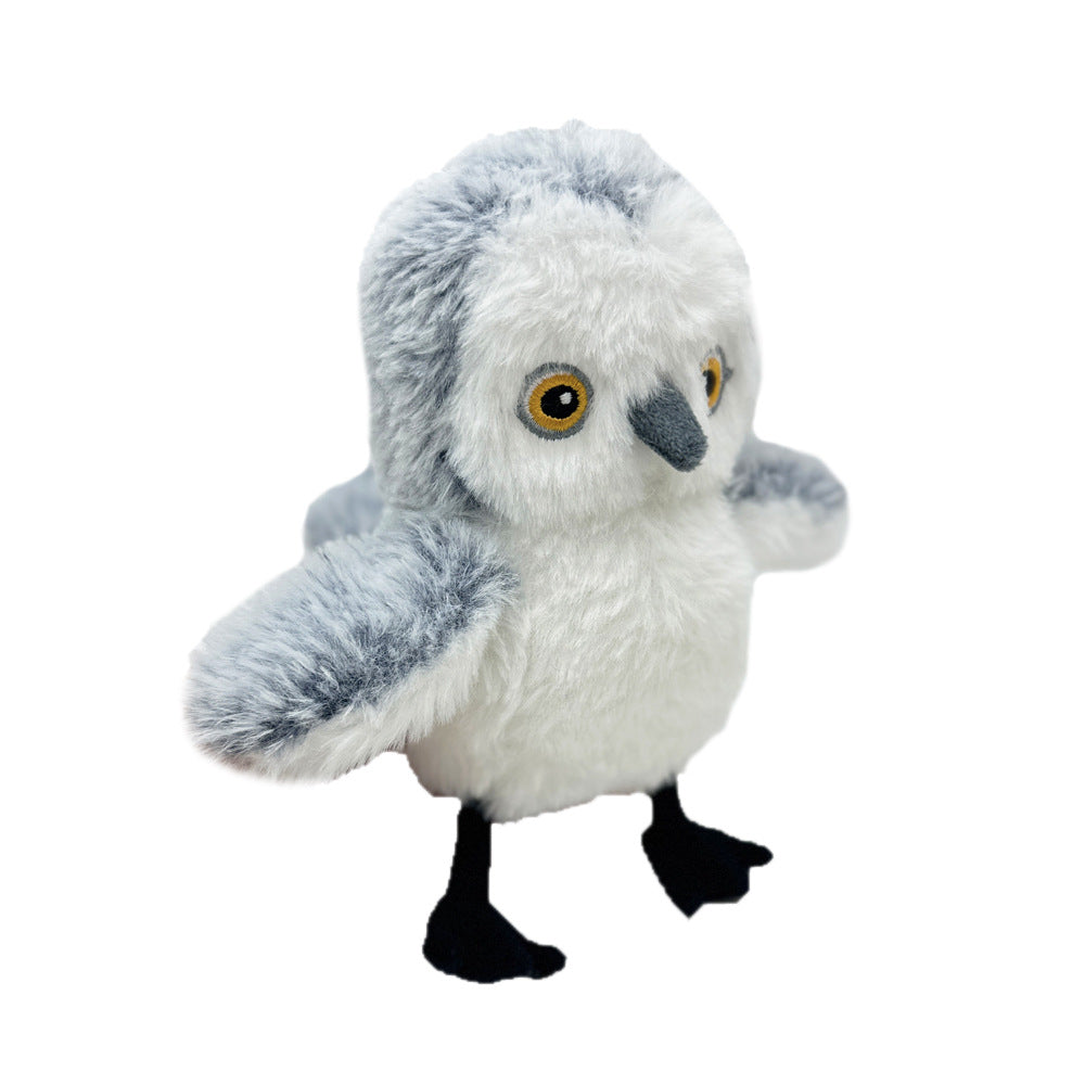KFX-2009277 Interactive Flapping Bird Cat Toy - Automatic Plush Pet Enrichment, USB Rechargeable, 17cm