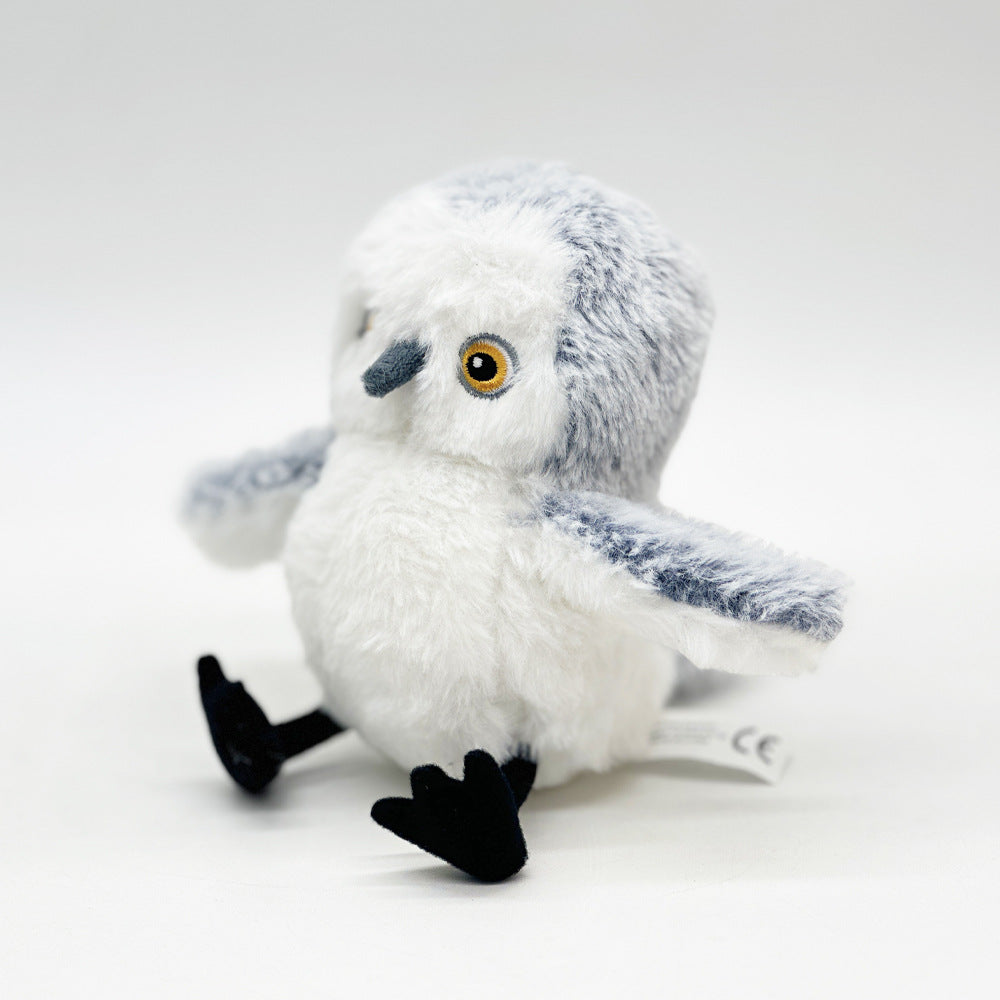KFX-2009277 Interactive Flapping Bird Cat Toy - Automatic Plush Pet Enrichment, USB Rechargeable, 17cm