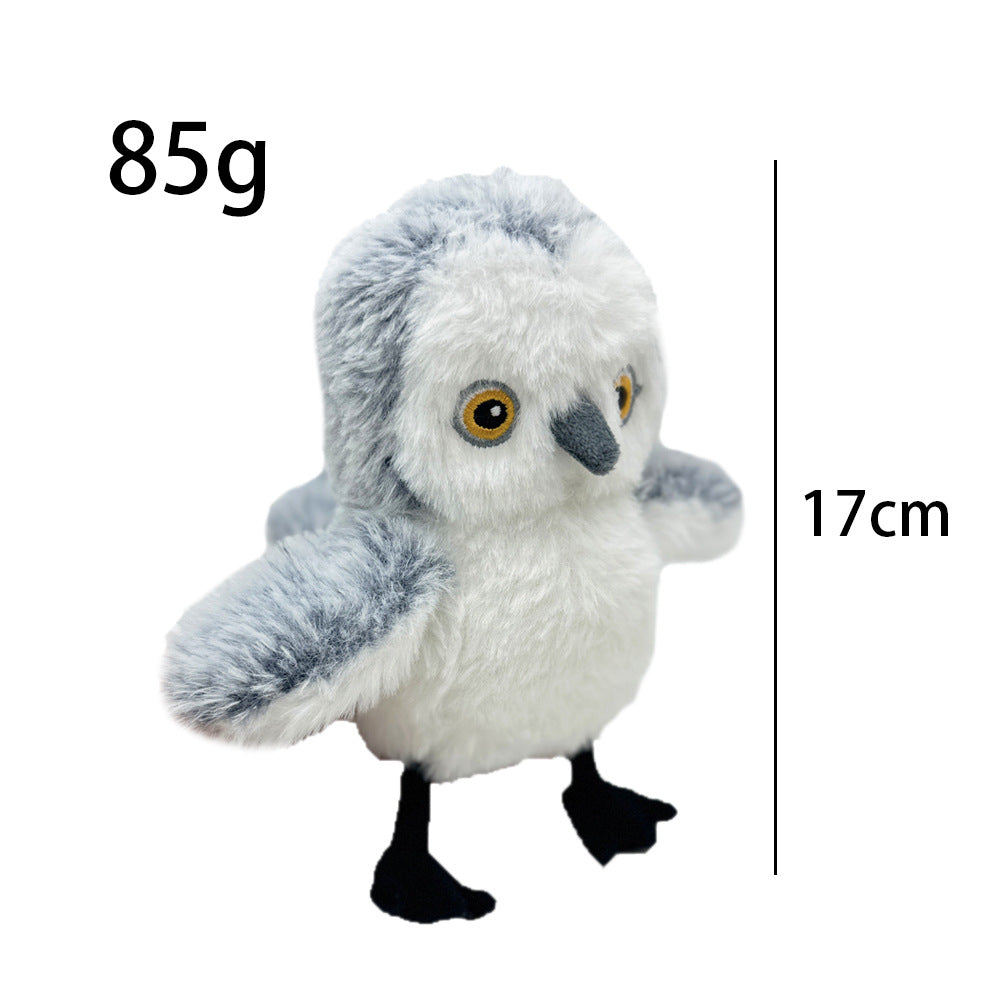 KFX-2009277 Interactive Flapping Bird Cat Toy - Automatic Plush Pet Enrichment, USB Rechargeable, 17cm